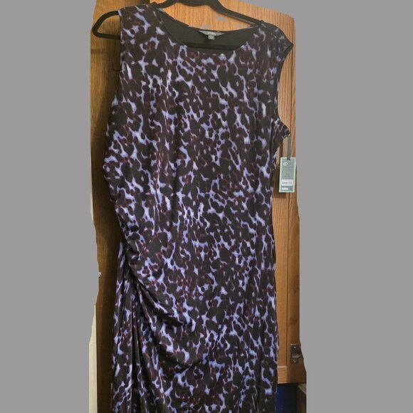 Terra & Sky Dresses & Skirts - TERRA & SKY WOMENS 1X DRESS NWT DRAPED COLUMN LAVENDER FLEUR